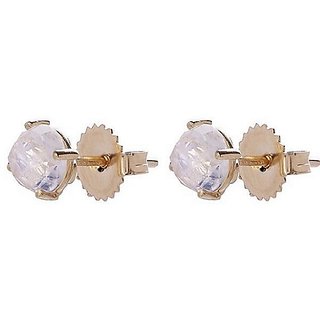                       Ceylonmine Moonstone Stud Earrings Unheated & Astrological Gemstone Gold Plated(Panchdhatu) Earrings For Girls & Women                                              