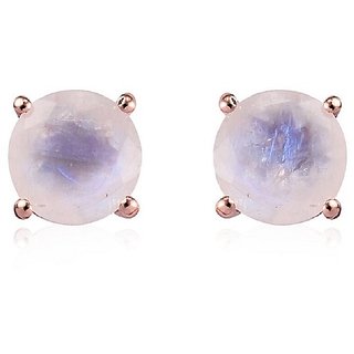                       Ceylonmine Lab Certified Gemstone Moonstone Stud Gold Plated Stylish Earrings For Women & Girls Original & Natural Moonstone Earrings                                              