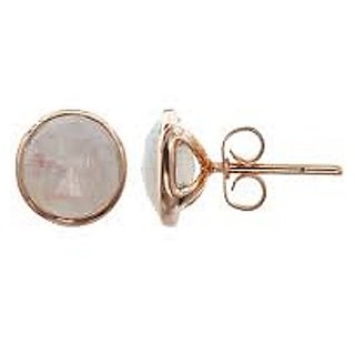 Ceylonmine- Natural Stone Moonstone Stud Earrings Original & A1 Quality Stone Hessonite(Gomed) Earrings For Women & Girls Ceylonmine- Natural Stone Moonstone Stud Earrings Original & A1 Quality Stone Hessonite(Gomed) Earrings For Women & Girls