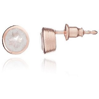 Ceylonmine Natural & Original Moonstone Stud Gold Plated Designer Earrings For Women & Girls Ceylonmine Natural & Original Moonstone Stud Gold Plated Designer Earrings For Women & Girls