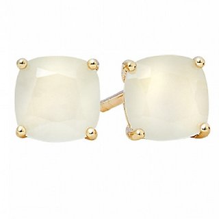 Ceylonmine Unheated & Untreated Moonstone Stud Earrings Igi Moonstone Stud Gold Plated Earrings For Women & Girls Ceylonmine Unheated & Untreated Moonstone Stud Earrings Igi Moonstone Stud Gold Plated Earrings For Women & Girls
