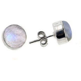                       Ceylonmine 92.5 Sterling Silver Earrings Unheated & Lab Certified Moonstone Stud Earrings                                              