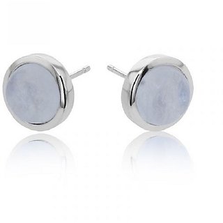 Ceylonmine Lab Certified Moonstone Stone Stud Silver Earrings For Women Girls Ceylonmine Lab Certified Moonstone Stone Stud Silver Earrings For Women Girls