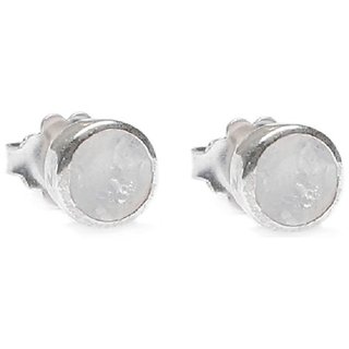 Ceylonmine- Moonstone Silver Earrings Lab Certified & Effective Gemstone Stud Earrings For Women Ceylonmine- Moonstone Silver Earrings Lab Certified & Effective Gemstone Stud Earrings For Women