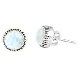 Ceylonmine- Igi Moonstone Stone Stud Earrings For Women & Girls Natural & Original Stone Stud Earrings For Astrological Purpose Ceylonmine- Igi Moonstone Stone Stud Earrings For Women & Girls Natural & Original Stone Stud Earrings For Astrological Purpose
