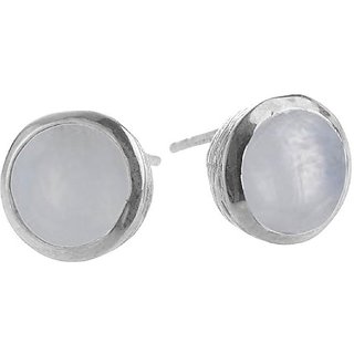                       Ceylonmine Lab Certified Gemstone Stud Silver Stylish Earrings For Women & Girls Original & Natural Earrings                                              