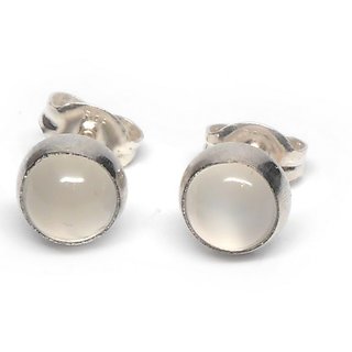                       Ceylonmine Original Gomed/Moonstone Gemstone Stud 92.5 Sterling Silver Earrings For Women  Girls                                              