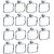 Sks - Square Towel Ring Set Of 15 Pcs Stainless Steel Towel Holder (Stainless Steel)