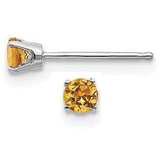                       Ceylonmine Citrine Earrings Natural & Unheated Gemstone Yellow Citrine Stone Stud Earring For Women & Girls                                              