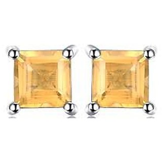                       Ceylonmine Natural Citrine Stud Earrings Lab Certified & Unheated Stone Citrine Stone For Women & Girls                                              
