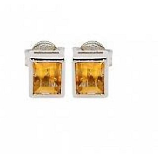Ceylonmine Stud Earring Natural Citrine Stone Earrings Unheated & Untreated Gemstone For Girls & Women Ceylonmine Stud Earring Natural Citrine Stone Earrings Unheated & Untreated Gemstone For Girls & Women