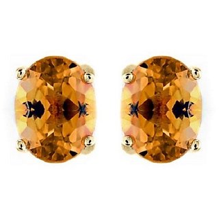 Ceylonmine Natural Citrine Earrings Original & Certified Gemstone Stud Earrings For Women & Girls Ceylonmine Natural Citrine Earrings Original & Certified Gemstone Stud Earrings For Women & Girls