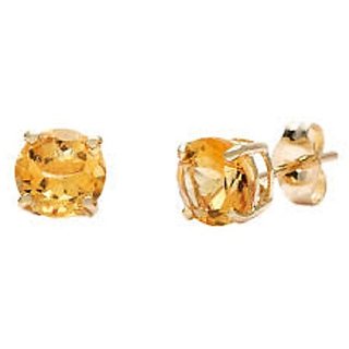 Ceylonmine Natural Citrine Stud Earrings Lab Certified & Unheated Stone Citrine Stone For Women & Girls Ceylonmine Natural Citrine Stud Earrings Lab Certified & Unheated Stone Citrine Stone For Women & Girls