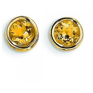 Ceylonmine Stud Earring Natural Citrine Stone Earrings Unheated & Untreated Gemstone For Girls & Women Ceylonmine Stud Earring Natural Citrine Stone Earrings Unheated & Untreated Gemstone For Girls & Women