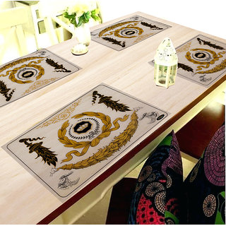 Aradent Pvc Kitchen Table Placemats For Center Table 4 Seater Table Placemats(45X30Cm, Multicolor) - Set Of 4