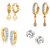 Goldnera American Diamond Fashion And Gold-Plated Heart Shape Earrings Set Of 4 Pair Stud Earring For Girls/Kids/Women