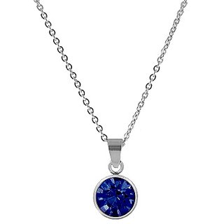                       6.5 Carat Blue Sapphire/Neelma Stone Sterling Designer Pendant For Women  Girls Lab Certified Neelam(Sapphire) Pendant By Ceylonmine                                              