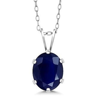                       Original Blue Sapphire/Neelam Stone 6.25 Ct. Gemstone Pendant Sylish  Effective Stone Pendant By Ceylonmine                                              