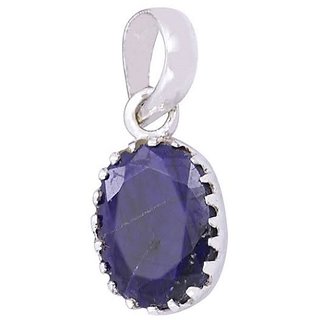 Precious Blue Sapphire 5.25 Ct.Gemstone Pendant In Silver Unheated & Original Effective Stone Neelam Pendant Precious Blue Sapphire 5.25 Ct.Gemstone Pendant In Silver Unheated & Original Effective Stone Neelam Pendant