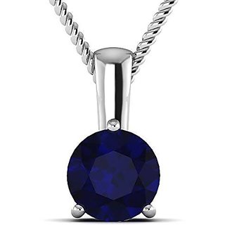                       Natural Blue Sapphire 5.25 Carat Stone Silver Pendant For Women & Girls By Ceylonmine                                              