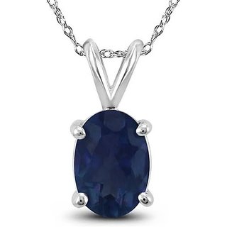                       Lab Certified Stone 6.25 Ratti Blue Sapphire(Neelam) Pendant In Silver Blue Sapphire Pendant For Unisex By Ceylonmine                                              