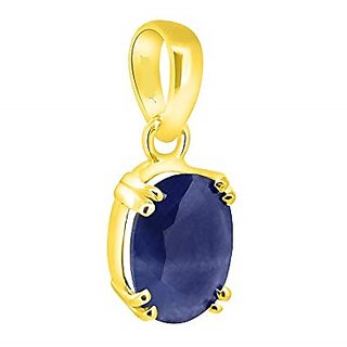 Original Blue Sapphire Gemstone Pendant Lab Certified & Effective Stone Neelam 5.5 Ratti Stone Gold Plated Pendant For Women & Girls By Ceylonmine Original Blue Sapphire Gemstone Pendant Lab Certified & Effective Stone Neelam 5.5 Ratti Stone Gold Plated Pendant For Women & Girls By Ceylonmine
