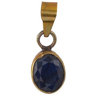                       Igl Blue Sapphire/Neelam Stone 5.27 Carat Gold Plated Pendant Unheated & Good Quality Gemstone Neelam/Shnipriya Stone Pendant For Unisex By Ceylonmine                                              