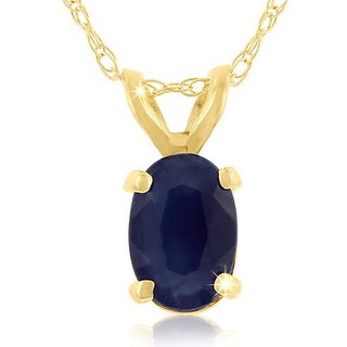                       6.5 Ratti Blue Sapphire/Neelam Gemstone Gold Plated Stylish Pendant For Women  Unisex By Ceylonmine                                              