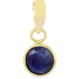 5.5 Ratti Blue Sapphire Gold Plated Pendant Unheated & Untreated Stone Neelam Pendant For Unisex By Ceylonmine 5.5 Ratti Blue Sapphire Gold Plated Pendant Unheated & Untreated Stone Neelam Pendant For Unisex By Ceylonmine