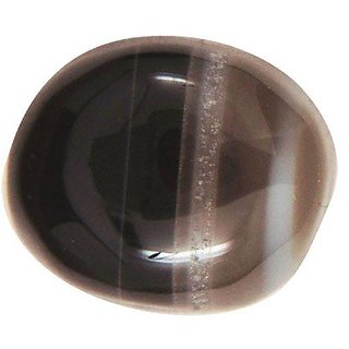 Ceylonmine 9.25 Ratti Natural Hakik Stone Black Sulemani (Agate ) Original & Untreated Gemstone For Unisex