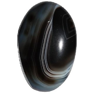 Ceylonmine 9.25 Ratti Natural Hakik Stone Black Sulemani (Agate ) Original & Untreated Gemstone For Unisex Ceylonmine 9.25 Ratti Natural Hakik Stone Black Sulemani (Agate ) Original & Untreated Gemstone For Unisex