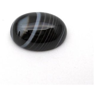 Ceylonmine 9.00 Ratti Black Hakik Stone Natural Agate Stone For Unisex Ceylonmine 9.00 Ratti Black Hakik Stone Natural Agate Stone For Unisex