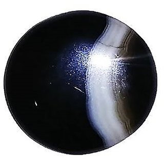                       Ceylonmine 10.25 Ratti Natural Black Sulemani Hakik Stone Original & Lab Certified Agate ( Aqeeq ) Gemstone For Unisex                                              