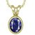 Lab Certified Stone 6.25 Ratti Blue Sapphire(Neelam) Pendant In Gold Plated Blue Sapphire Pendant For Unisex By Ceylonmine