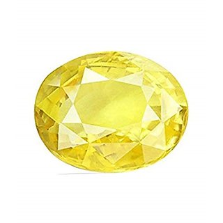 Yellow Sapphire Stone Unheated  Untreated Pukhraj Gemstone 8.25 Ratti For Unisex By Ceylonmine