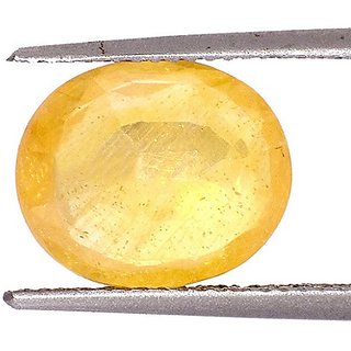                       Stone Pukhraj 5.25 Ratti Unheated Yellow Sapphire Precious Gemston                                              