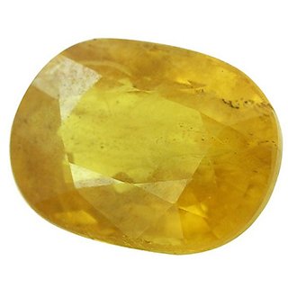                       Green Yellow Sapphire Stone Unheated Gemstone 6.25 Ratti Pukhraj                                              