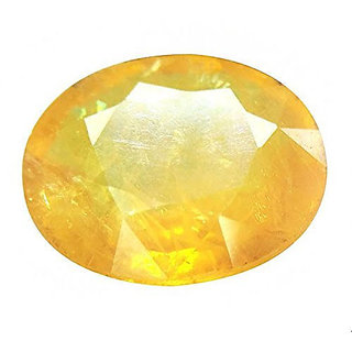                       Ceylonmine 7.25 Ratti Yellow Sapphire Stone Original & Precious Stone Green Pukhraj For Astrological Purpose                                              