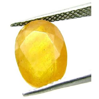                       8.25 Ratti Yellow Sapphire Gemstone Natural & Lab Certified Pukhraj Stone For Astrological Purpose                                              