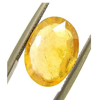                       Ceylonmine 7.25 Ratti Yellow Sapphire Stone Original & Precious Stone Green Pukhraj For Astrological Purpose                                              