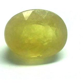                       Ceylonmine Natural Yellow Sapphire Stone Pukhraj 5.25 Ratti Original & Unheated Gemstone Pushkar For Unisex                                              