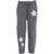 Cliths Dark Grey Cotton White Star Fish Printed Track Pants For Girls Kids