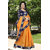 XAYA Women's Chanderi Cotton Saree with Blouse Piece (Carrot OrangePRS085-3)