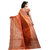 XAYA Women's Chanderi Cotton Saree with Blouse Piece (Carrot OrangePRS089-5)
