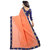 XAYA Women's Chanderi Cotton Saree with Blouse Piece (PeachPRS092-4)