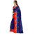 XAYA Women's Chanderi Cotton Saree with Blouse Piece (Royal Blue and Scarlet RedPRS093-6)
