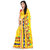 XAYA Women's Chanderi Cotton Saree with Blouse Piece (Lemon YellowPRS094-4)