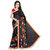 XAYA Women's Chanderi Cotton Saree with Blouse Piece (Jet BlackPRS094-5)