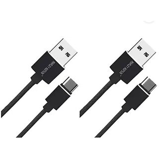 Marley Hudson USB Type C to USB A 2.0 Male Data Cable Pack of 2 0.91m/3ft Cables