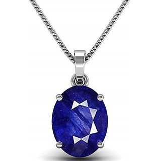 CEYLONMINE 8.5 carat Blue sapphire/neelma stone sterling designer pendant for women & girls lab certified neelam(sapphire) pendant CEYLONMINE 8.5 carat Blue sapphire/neelma stone sterling designer pendant for women & girls lab certified neelam(sapphire) pendant